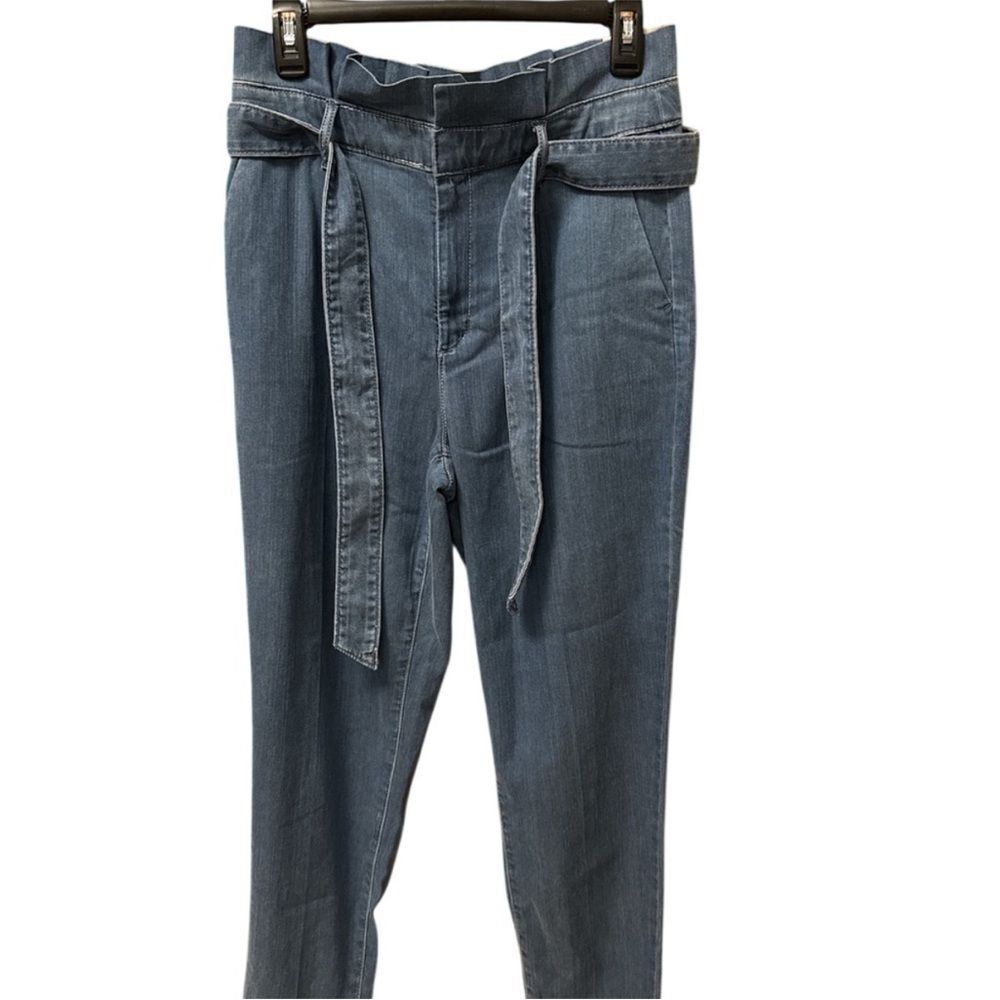 White House Black Market The Straight Ankle Denim Paperbag-Waist Jeans